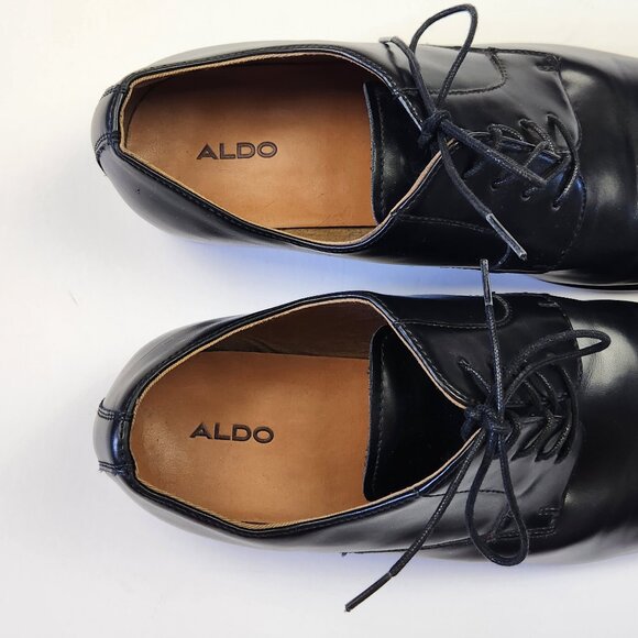 ALDO Men's Black Lace Up Dress Shoes sz 12 - Picture 4 of 11